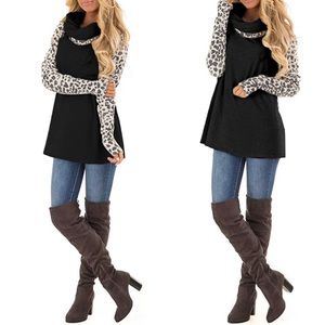 🖤 CAMI Womens Cowl Neck Leopard Print Top🖤